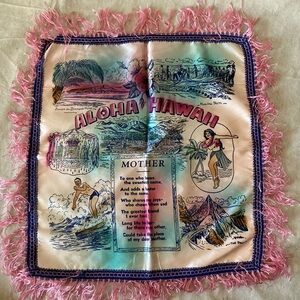 Vintage Aloha Hawaii Souvenir Scarf